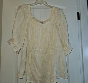 Old Navy Cream Floral Blouse